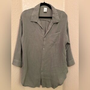 Kona Sol Lightweight Beach Cover Up Shirt Size Small, Preloved